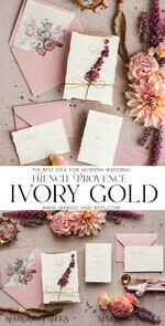 SAMPLING SERVICE samples Dusty Rose wedding Invitation Sample, handmade heather sample set, Pink floral wedding invitation, gold deckled edges invitation sample set14