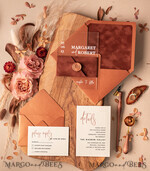 SAMPLING SERVICE samples Copper wedding Invitation Sample, handmade sample set, Terracotta Velvet wedding invitation, transparent acryl invites sample set5