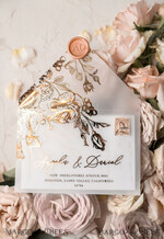 SAMPLING SERVICE samples Dusty Rose wedding Invitation Sample, handmade sample set, Gold Foil Floral wedding invitation sample, blush pink acrylic invites sample set7
