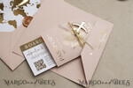 SAMPLING SERVICE samples Gold Bluh pink Passport Wedding Invitation, Golden Wedding Cards Boarding Pass, Travel Passport Wedding Invitations Abroad, Destination Wedding Invites, Travel Map Wedding Stationary34