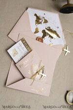 SAMPLING SERVICE samples Gold Bluh pink Passport Wedding Invitation, Golden Wedding Cards Boarding Pass, Travel Passport Wedding Invitations Abroad, Destination Wedding Invites, Travel Map Wedding Stationary34