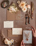 SAMPLING SERVICE samples Ivory Eco wedding Invitation Sample, handmade sample set, Boho Pampas wedding invitation samples, Acrylic invites sample set11