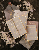 SAMPLING SERVICE samples Gold Marble wedding Invitation Sample, luxury handmade sample set, Gold Foil wedding invitation, pocket marble gold invites sample set24