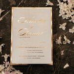 SAMPLING SERVICE samples Gold Marble wedding Invitation Sample, luxury handmade sample set, Gold Foil wedding invitation, pocket marble gold invites sample set24