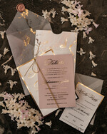 SAMPLING SERVICE samples Gold Marble wedding Invitation Sample, luxury handmade sample set, Gold Foil wedding invitation, pocket marble gold invites sample set24