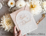SAMPLING SERVICE samples Ivory and Beige wedding Invitation Sample, handmade sample set, Beige Velvet and Gold Foil wedding invitation, clear acryl gold invites sample set25