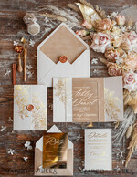 SAMPLING SERVICE samples Ivory wedding Invitation Sample, handmade sample set, Beige Velvet wedding invitation samples, elegant acrylic invites sample set8