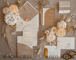 PROBENNEHMESERVICE
 Muster
 Elfenbein Gold Hochzeits Einladung Muster, handgemachtes Musterset, Beige Samt und Goldfolie Hochzeits Einladung, Glamour Einladungen Musterset17