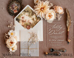 SAMPLING SERVICE samples Rustic wedding Invitation Sample, handmade sample set, Acrylic wedding invitation sample set, Baby Breath invites sample set, clear acryl invites samples9
