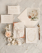 SAMPLING SERVICE samples Fine Art Ivory wedding Invitation Sample, handmade sample set, Ivory Deckled Edge wedding invitation, Golden Edges Invites sample set7