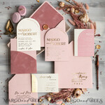 SAMPLING SERVICE samples Dusty Rose wedding Invitation Sample, handmade sample set, Pink Velvet and Gold Foil wedding invitation, blush pink invites sample set18