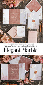 SAMPLING SERVICE samples Gold Marble wedding Invitation Sample, handmade sample set, Dusty Rose Velvet wedding invitation sample, white and gold acrylic invites sample set9