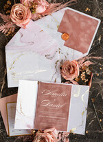 SAMPLING SERVICE samples Gold Marble wedding Invitation Sample, handmade sample set, Dusty Rose Velvet wedding invitation sample, white and gold acrylic invites sample set9