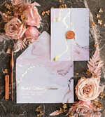 SAMPLING SERVICE samples Gold Marble wedding Invitation Sample, handmade sample set, Dusty Rose Velvet wedding invitation sample, white and gold acrylic invites sample set9