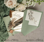 SAMPLING SERVICE samples Sample, bespoke sample set  Sage Green Mirror gold Wedding Invitations, Elegant Garden Wedding Cards, Greenery Acrylic  Wedding Invites, Mirror Gold Plexi Wedding Invitation Suite26