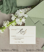 SAMPLING SERVICE samples Sample, bespoke sample set  Sage Green Mirror gold Wedding Invitations, Elegant Garden Wedding Cards, Greenery Acrylic  Wedding Invites, Mirror Gold Plexi Wedding Invitation Suite26