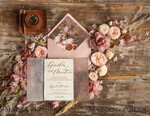 SAMPLING SERVICE samples Blush Pink wedding Invitation Sample, handmade sample set, Floral Vintage Roses wedding invitation samples, elegant invites sample set12