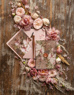 SAMPLING SERVICE samples Blush Pink wedding Invitation Sample, handmade sample set, Floral Vintage Roses wedding invitation samples, elegant invites sample set12