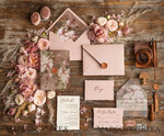 SAMPLING SERVICE samples Blush Pink wedding Invitation Sample, handmade sample set, Floral Vintage Roses wedding invitation samples, elegant invites sample set12