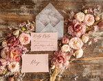 SAMPLING SERVICE samples Blush Pink wedding Invitation Sample, handmade sample set, Floral Vintage Roses wedding invitation samples, elegant invites sample set12