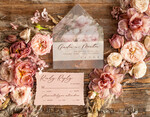 SAMPLING SERVICE samples Blush Pink wedding Invitation Sample, handmade sample set, Floral Vintage Roses wedding invitation samples, elegant invites sample set12