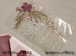 SAMPLING SERVICE samples sample Blush Pink Clear real flowers Wedding Invitations, Elegant Garden  pampass gras Wedding Cards, Velvet  transparent  Wedding Invites,  Wedding Invitation Suite13