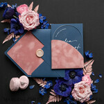 SAMPLING SERVICE samples Dusty Rose Velvet wedding Invitation Sample, handmade sample set, Navy Blue wedding invitation sample set, arch acrylic invites sample set8