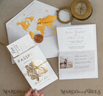 SAMPLING SERVICE samples Sample, bespoke sample set  White Golden Passport Wedding Invitation, Golden Plane Wedding Cards  Boarding Pass,  Travel Passport Wedding Invitations  Abroad, Destination Wedding Invites, Travel Map Wedding Stationary, boarding pass invitations10