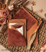 SAMPLING SERVICE samples Terracotta wedding Invitation Sample, handmade sample set, Copper Velvet wedding invitation sample set, terracotta invites sample set, clear acryl invites sampl6