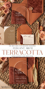SAMPLING SERVICE samples Terracotta wedding Invitation Sample, handmade sample set, Copper Velvet wedding invitation sample set, terracotta invites sample set, clear acryl invites sampl6