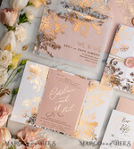 SAMPLING SERVICE samples Gold Arabic wedding Invitation Sample, handmade sample set, Pink Floral wedding invitation samples, romantic wedding invites sample set7