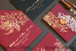 SAMPLING SERVICE samples Gold Maroon wedding Invitation Sample, handmade glamour sample set, Burgundy and Gold Foil wedding invitation, Black and Burgundy invites sample set14