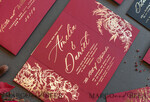 SAMPLING SERVICE samples Gold Maroon wedding Invitation Sample, handmade glamour sample set, Burgundy and Gold Foil wedding invitation, Black and Burgundy invites sample set14