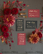 SAMPLING SERVICE samples Gold Maroon wedding Invitation Sample, handmade glamour sample set, Burgundy and Gold Foil wedding invitation, Black and Burgundy invites sample set14