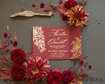 SAMPLING SERVICE samples Gold Maroon wedding Invitation Sample, handmade glamour sample set, Burgundy and Gold Foil wedding invitation, Black and Burgundy invites sample set14