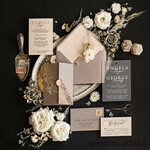 Samples of velvet wedding invitations, elegant4