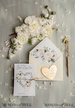 Save the date  sample gold mirror magnet   2