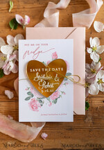 SAVE THE DATES acrylic gold magnets Personalised Wedding Save the dates, plexi heart shaped engraved magnet8