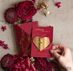 SAVE THE DATES acrylic gold magnets Personalised Save the Date Heart Magnet and Card, Burgundy Elegant Wedding Save The Dates Acrylic Gold Heart6