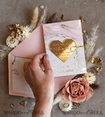 SAVE THE DATES acrylic gold magnets Personalised Blush Pink Save the Date Acrylic Geometric Heart Magnet and Card, Gold Blush Pink Heart Wedding Save The Dates Acrylic Magnets, Save The Date Cards with heart magnet7