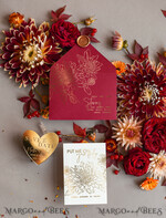 SAVE THE DATES acrylic gold magnets Personalised Save the Date Heart Magnet and Card, Burgundy Elegant Wedding Save The Dates Acrylic Gold Heart2