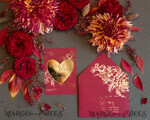 SAVE THE DATES acrylic gold magnets Personalised Save the Date Heart Magnet and Card, Burgundy Elegant Wedding Save The Dates Acrylic Gold Heart5