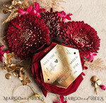 SAVE THE DATES acrylic gold magnets Personalised Maroon Save the Date hexagon Magnet and Card, boho Wedding Save The Dates Acrylic golden mirror magnet9