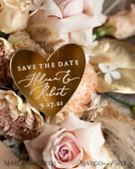 SAVE THE DATES acrylic gold magnets Acrylic Gild Mirror Save The Date Magnets, Velvet Save the Date Cards Heart magnets, Gold Foil wedding Save the date cards golden heart magnets3