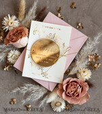 SAVE THE DATES acrylic gold magnets Personalised Gold Acrylic circle Save the Date Magnet and Card, blush Pink Wedding Save The Dates Plexi Magnets, Wedding Boho Save The Date Cards5