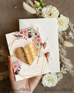 SAVE THE DATES acrylic gold magnets Personalised Gold Acrylic heart Save the Date Magnet and Card, ivory Wedding Save The Dates Plexi Magnets, Wedding Boho Save The Date Cards7