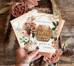 SAVE THE DATES acrylic gold magnets Personalised Save the Date Hexagon Magnet and Card, Gold Terracotta Elegant Wedding Save The Dates Acrylic Heart, boho Save The Date Cards5