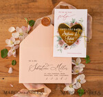 SAVE THE DATES acrylic gold magnets Save the date cheap card, golden mirror magnet8