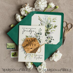 SAVE THE DATES acrylic gold magnets Luxury Gold Save the Date Acrylic Hexagon Magnet and Card, Gold hexagon Wedding Save The Dates Acrylic Magnets, Dark Green envelope Save The Date 3