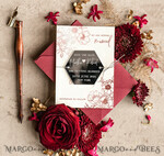 SAVE THE DATES acrylic gold magnets Personalised Save the Date Hexagon Magnet and Card, Burgundy Elegant Wedding Save The Dates Acrylic Silver Heart6